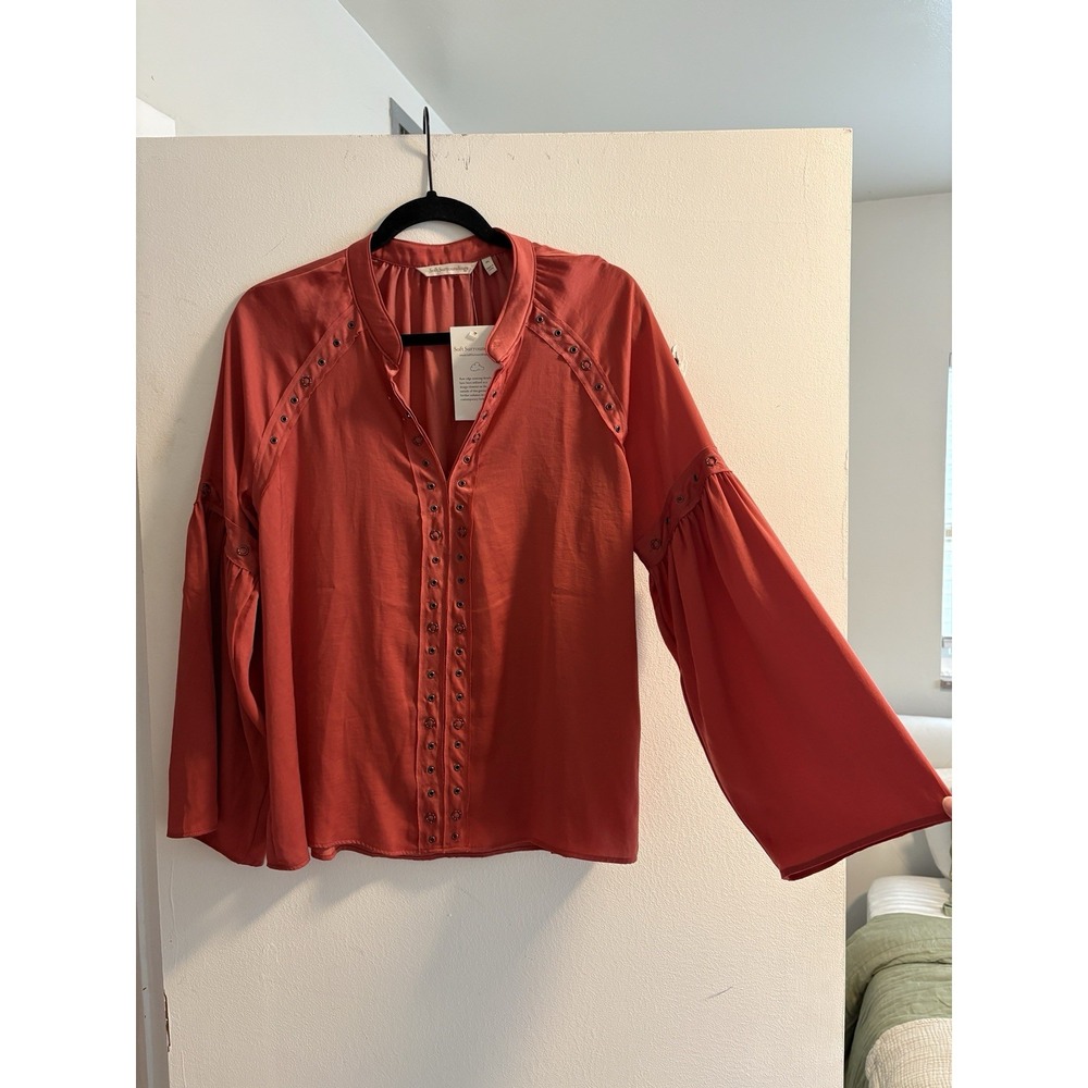 Soft Surroundings Top Bell Sleeves Size Large Petite Boho Ren Faire Festival